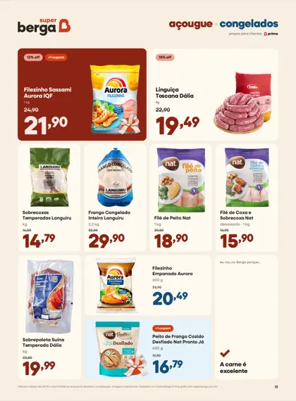 Encarte página 12, açougue e congelados