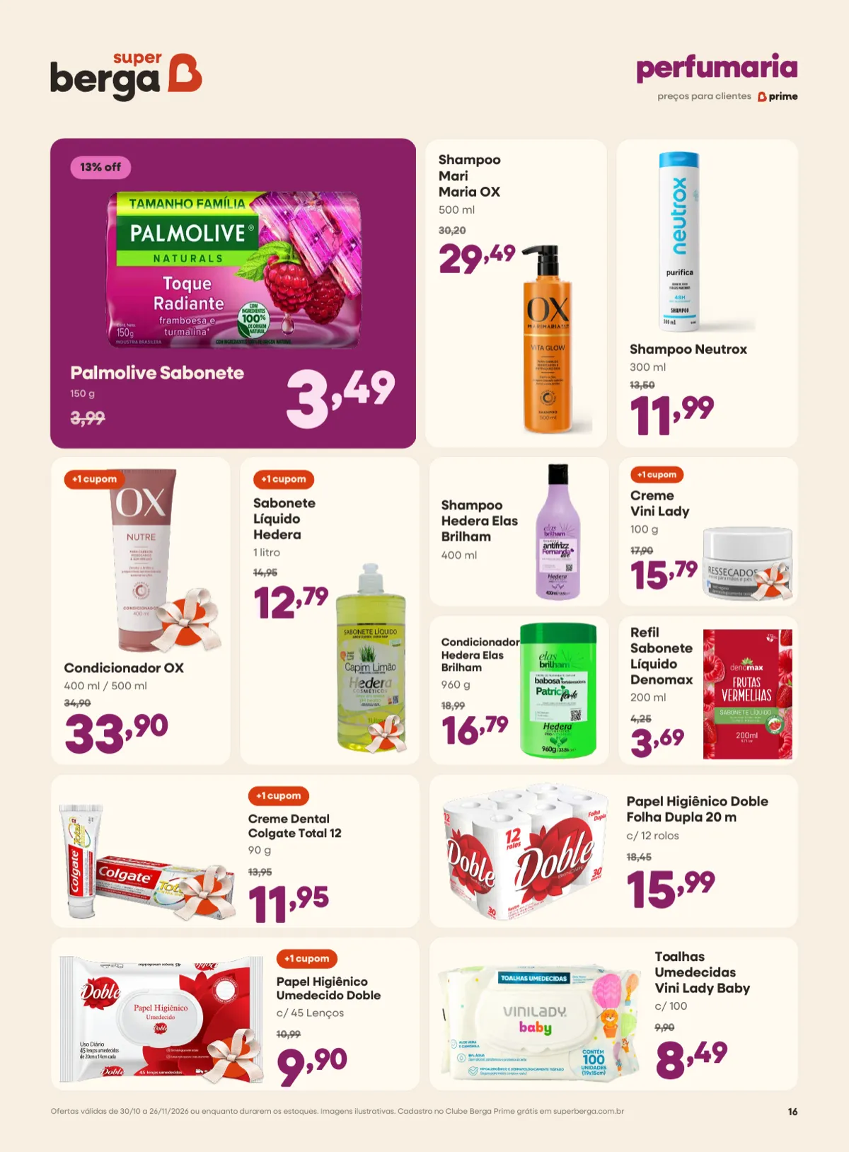 Encarte página 16, perfumaria